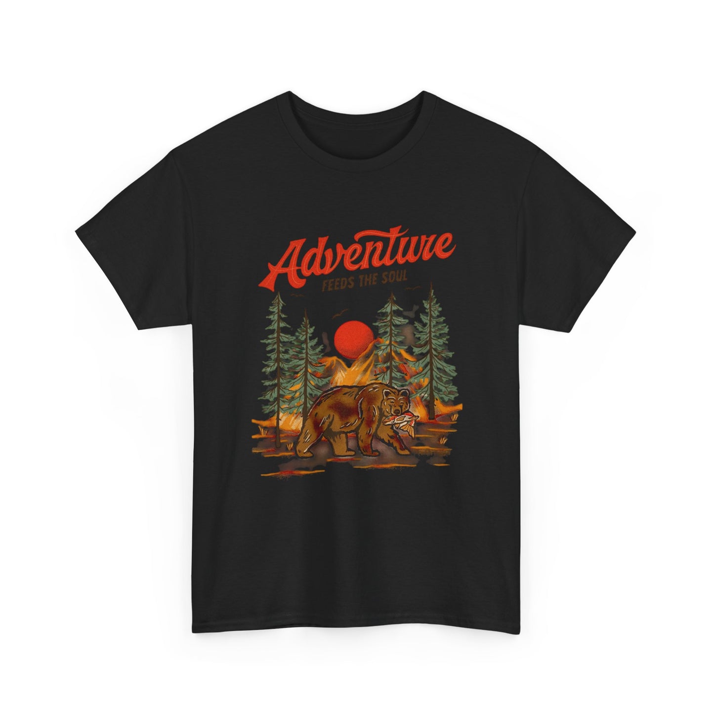 Adventure Feeds The Soul Graphic T Shirt Unisex Heavy Cotton Tee