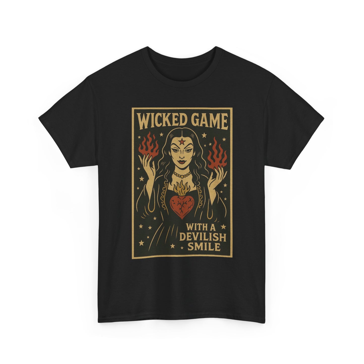 Wicked Game Devilish Smile Graphic T Shirt Cotton Tee