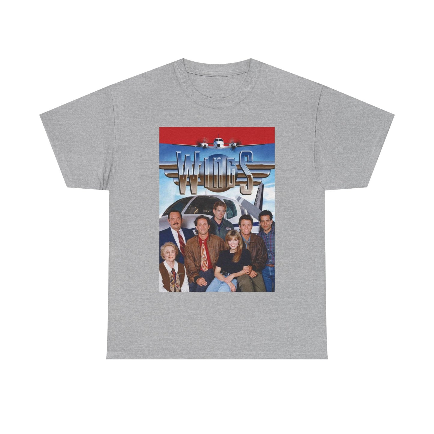 Wings Tv Series Tshirt Funny Comedy Pilot Unisex Heavy Cotton Tee