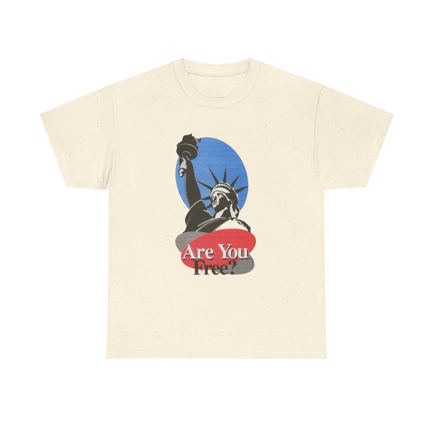 Are You Actually Free American Statue Of Liberty Graphic T Shirt Heavy Cotton