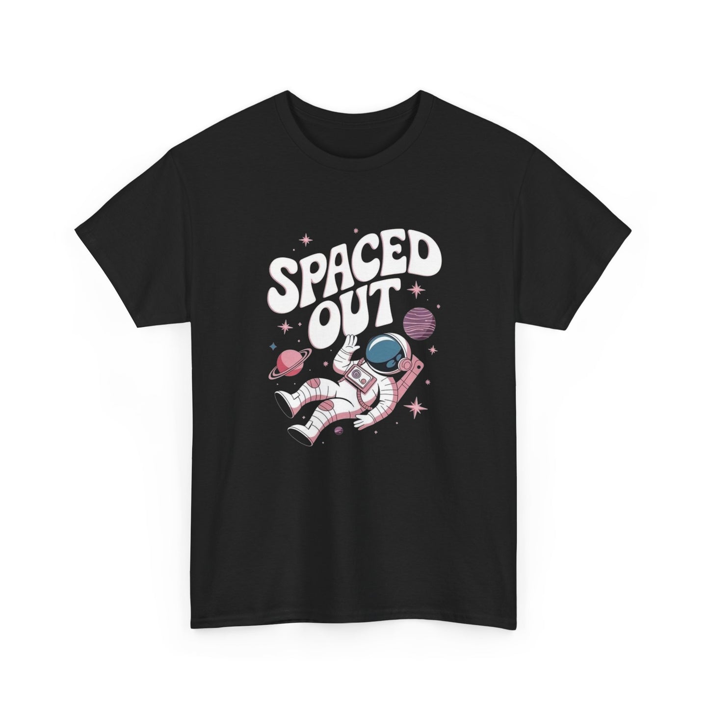 Spaced Out Graphic T Shirt Unisex Heavy Cotton Tee
