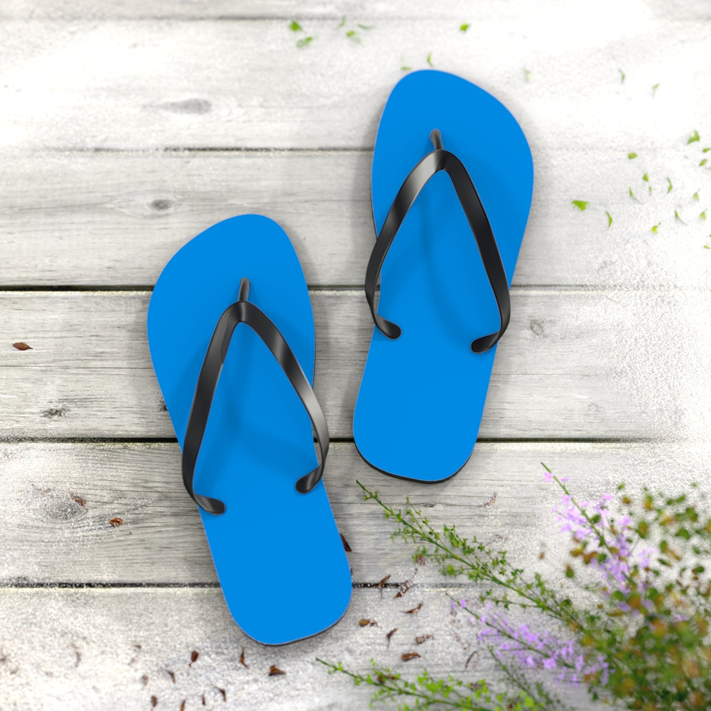 Marina Blue Flip Flops, Sandals Slides, Summer Footwear, Brand New