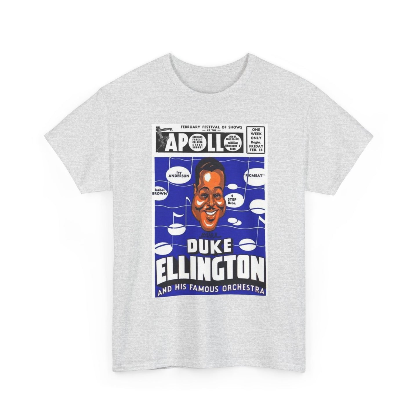 Duke Ellington Graphic T Shirt Vintage Poster Unisex Heavy Cotton Tee
