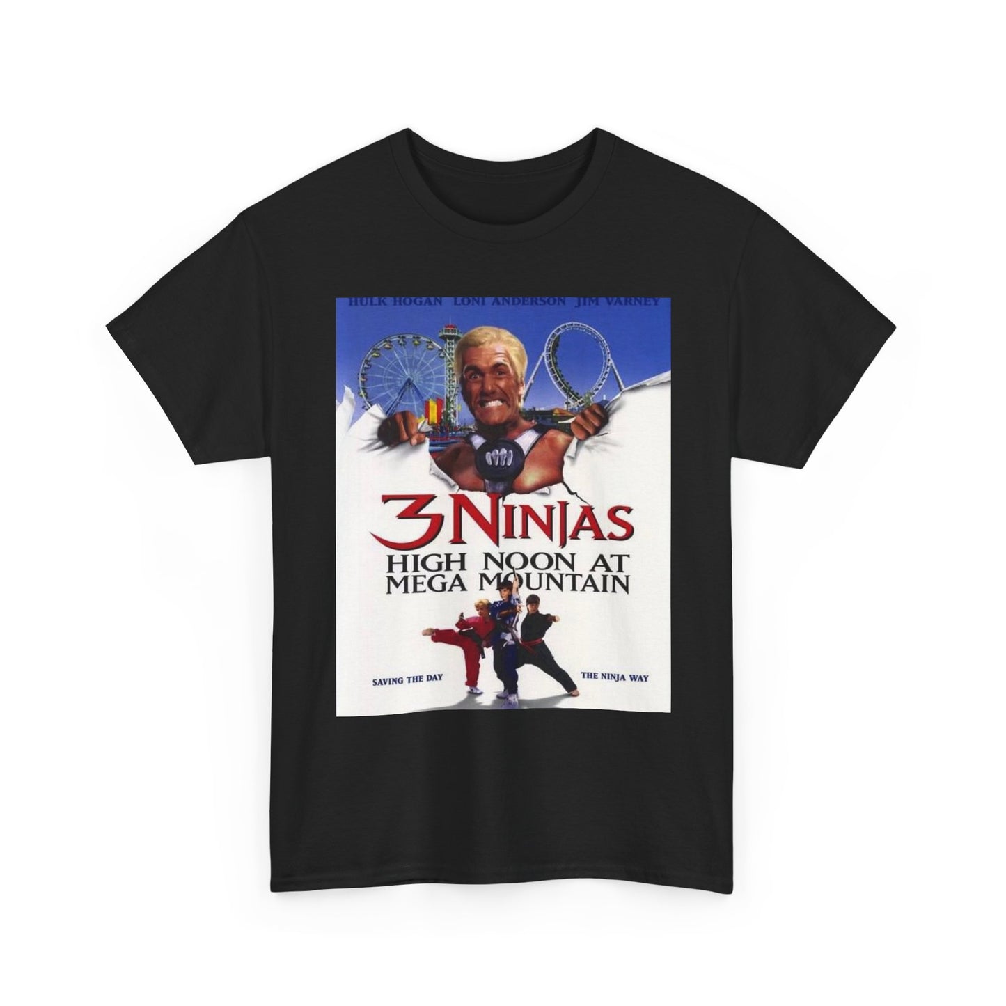 3 Ninjas Tshirt Retro Movie Poster Hulk Vintage Karate Graphic Unisex 90s