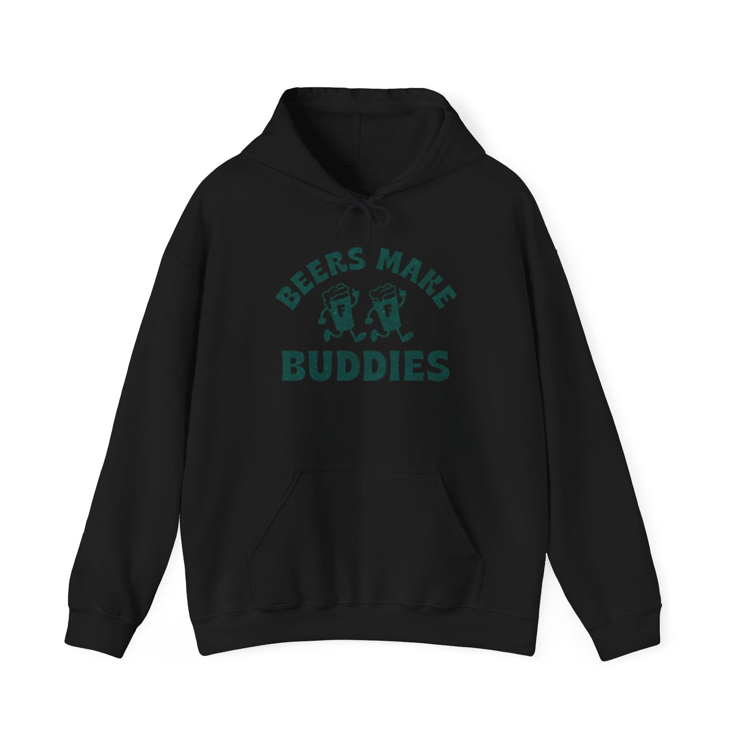 Beers Make Buddies Graphic Hoodie Unisex Heavy Blend™ Hooded Sweatshirt
