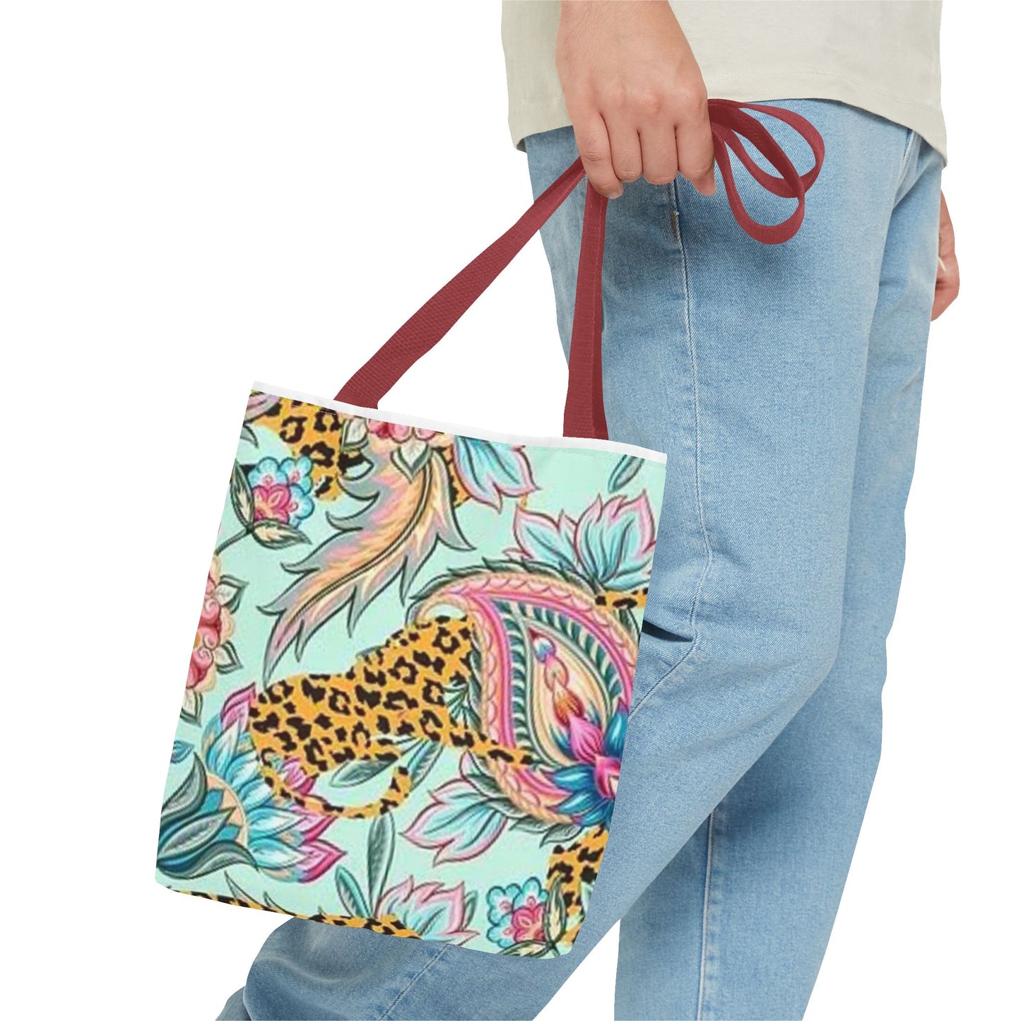 Cheetah Floral Graphic BRAND NEW MODERN Tote Bag (AOP)
