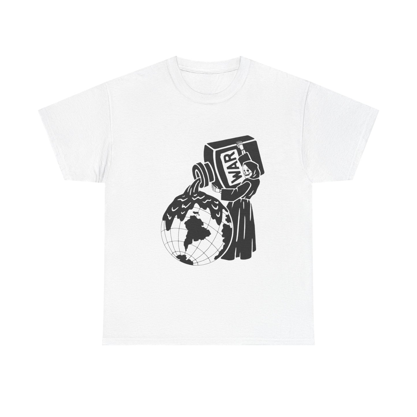 Pour War On The Earth Graphic T Shirt NEW Unisex Heavy Cotton Tee