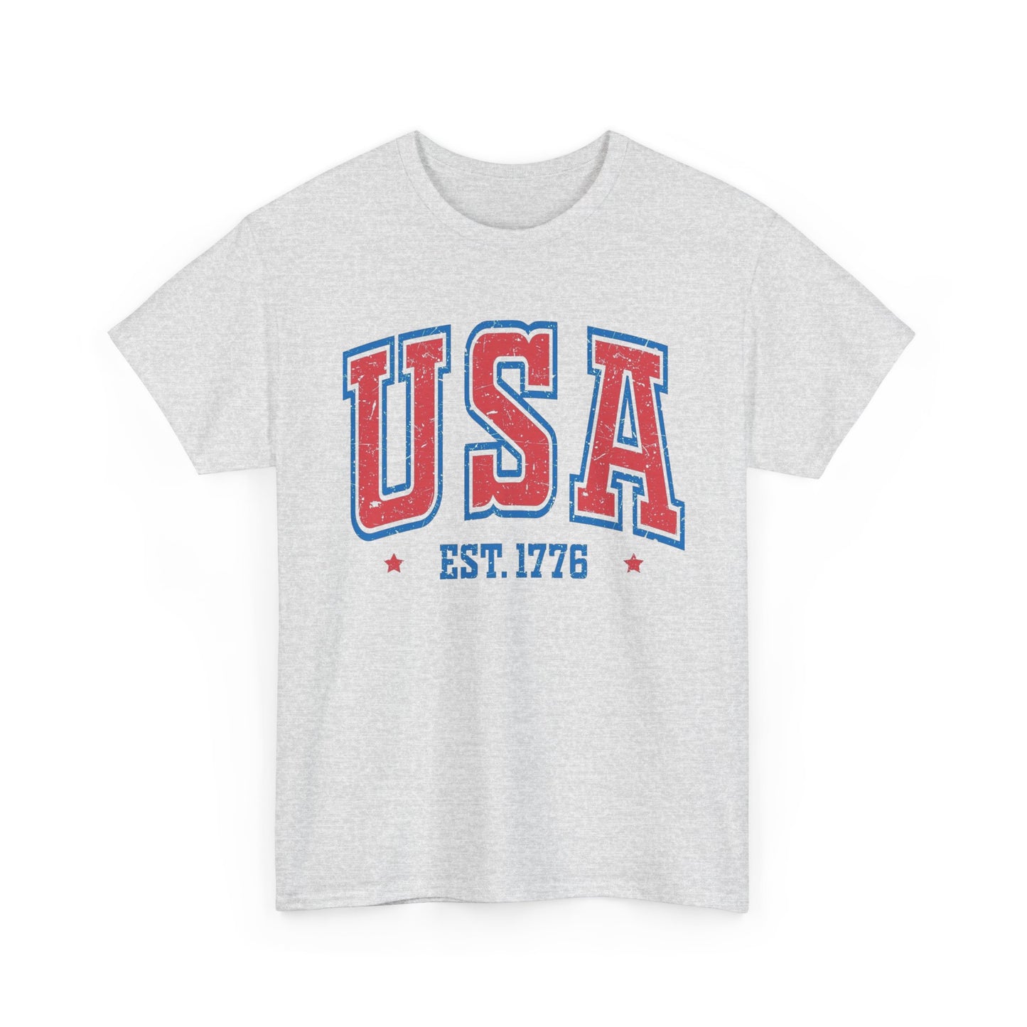 USA 1776 American Flag Graphic T Shirt NEW GIFT Unisex Heavy Cotton Tee Retro