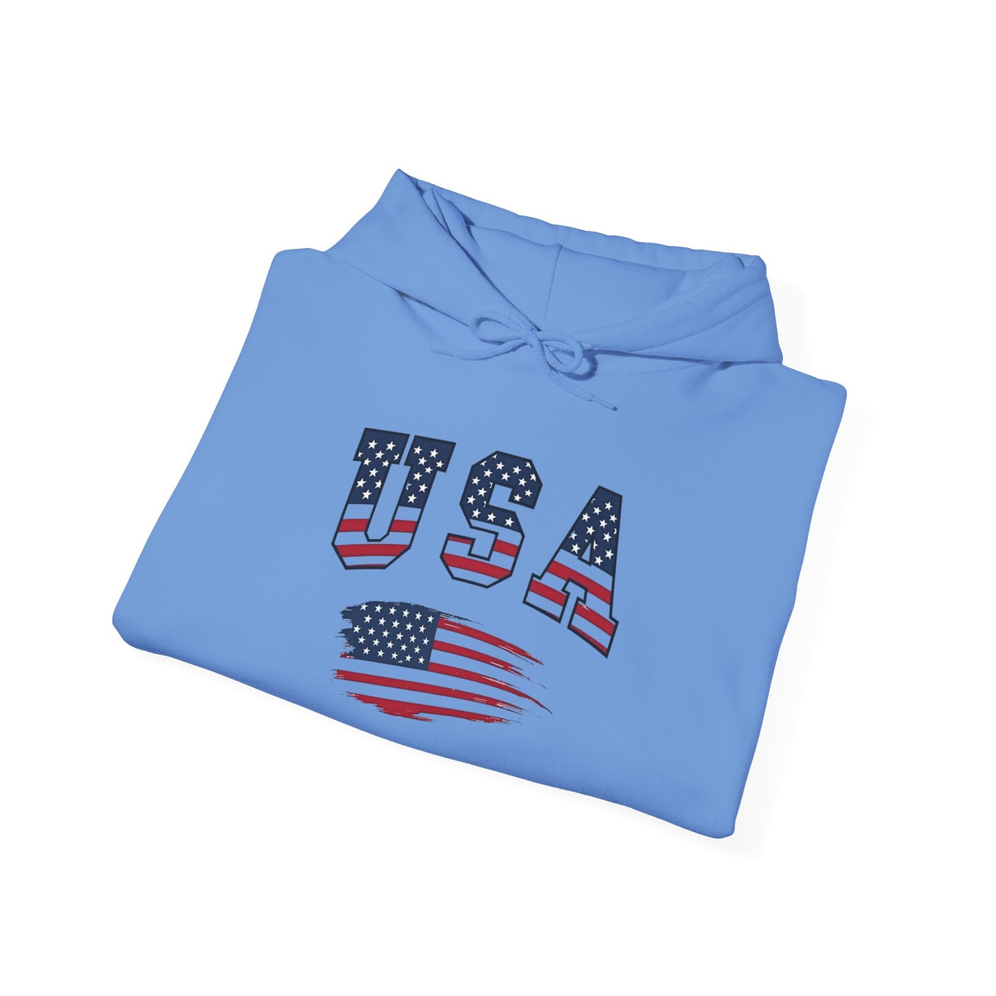 USA American Flag Graphic Hoodie Unisex Heavy Blend™ Hooded Sweatshirt