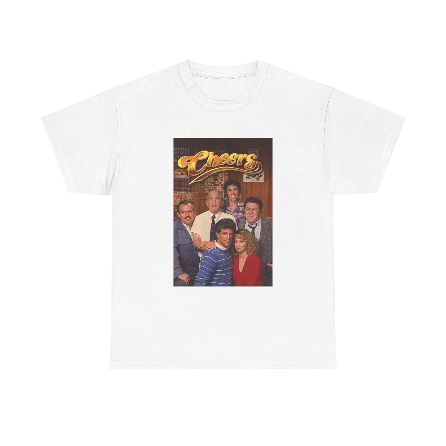 Cheers Tshirt Retro Tv Series Boston Bar Comedy Unisex Heavy Cotton Tee