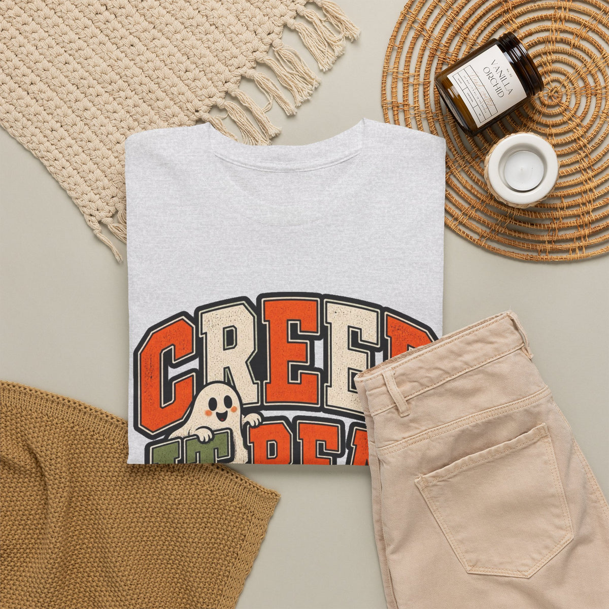 Creep It Real Ghost Graphic T-Shirt Men's Graphic Tee