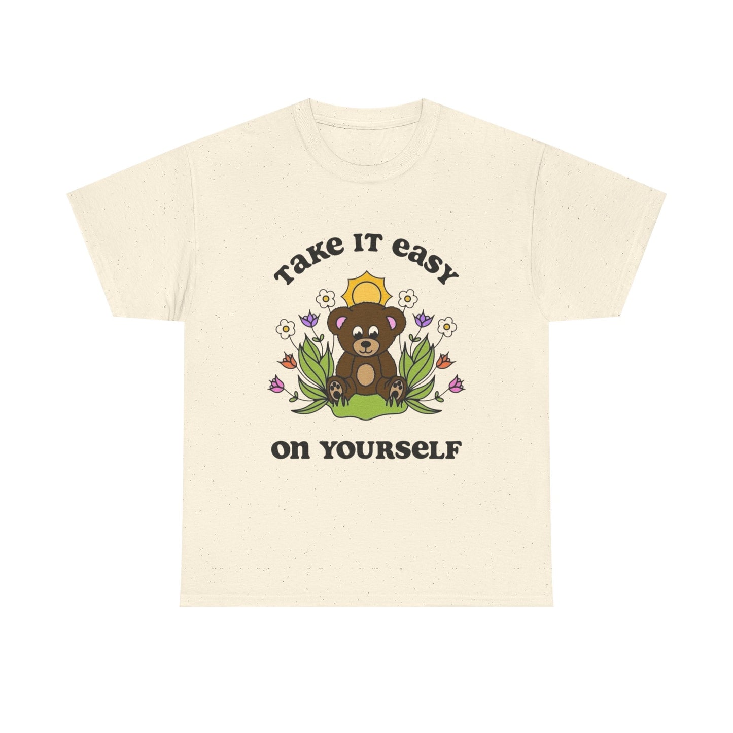 Take It Easy On Yourself Graphic T Shirt Unisex Heavy Cotton Tee Gift Vintage