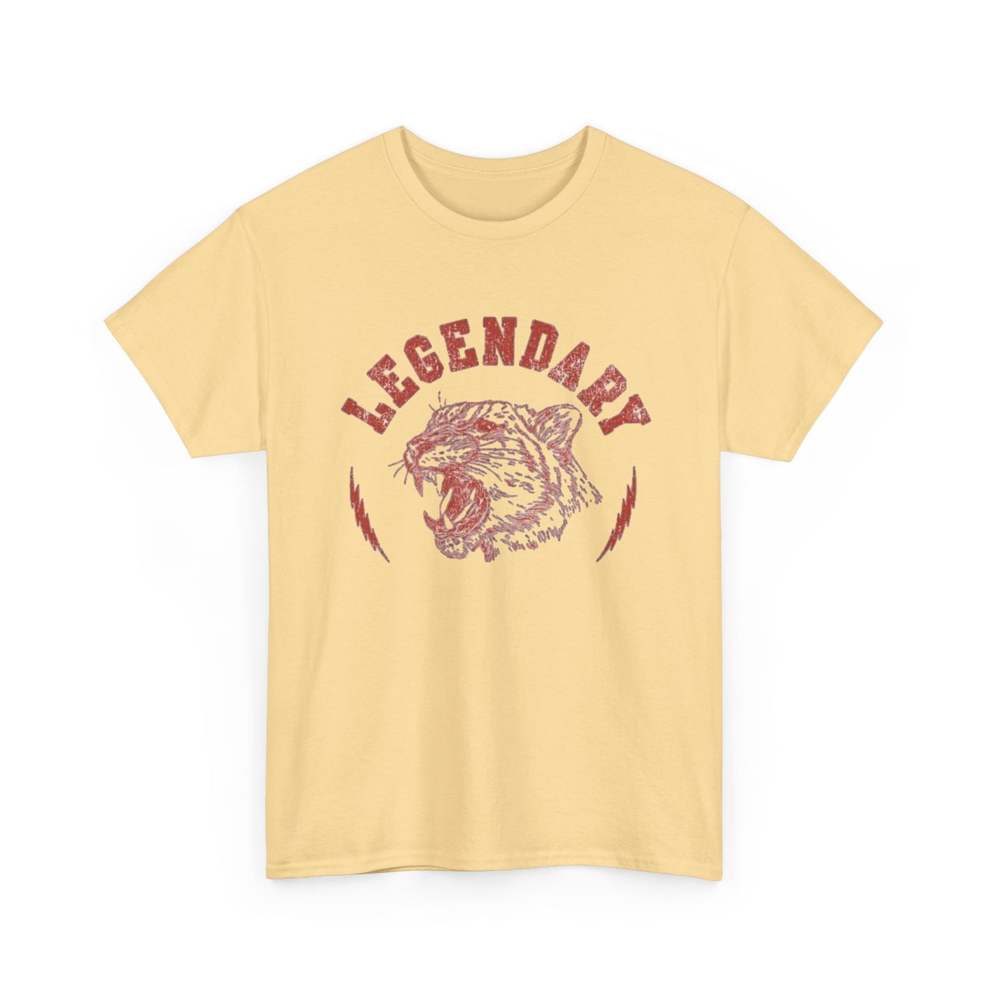 Legendary Tiger Retro Classic Graphic T Shirt Regular Men's Heavy Cotton Tee