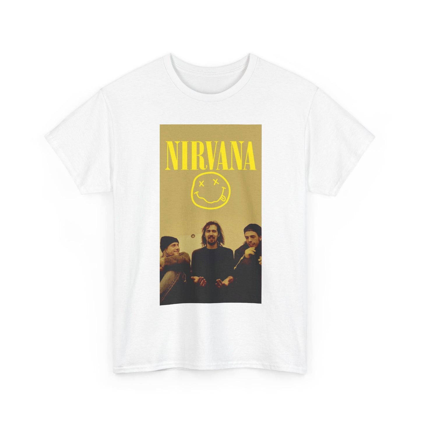 Nirvana T-shirt grunge Woodstock vintage 90s retro rock Unisex Heavy Cotton Tee