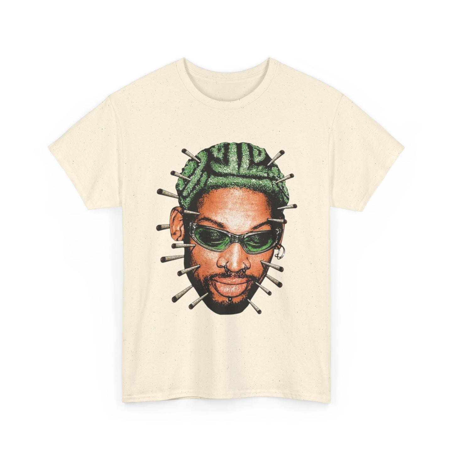 Dennis Rodman Vintage Bulls Graphic T Shirt Men's Heavy Cotton Tee