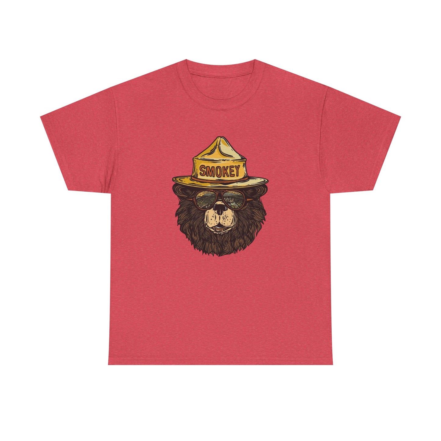 Smokey The Bear Outdoors Retro Graphic T Shirt Unisex Heavy Cotton Tee
