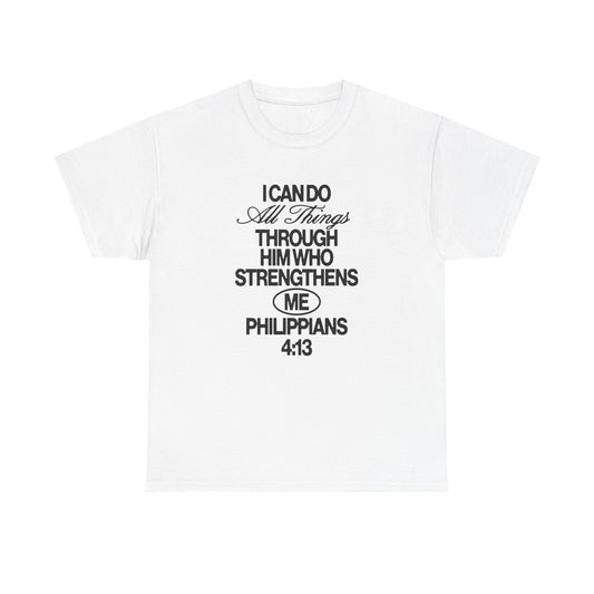 I Can Do All Things Through Jesus Graphic T Shirt ADULT NEW