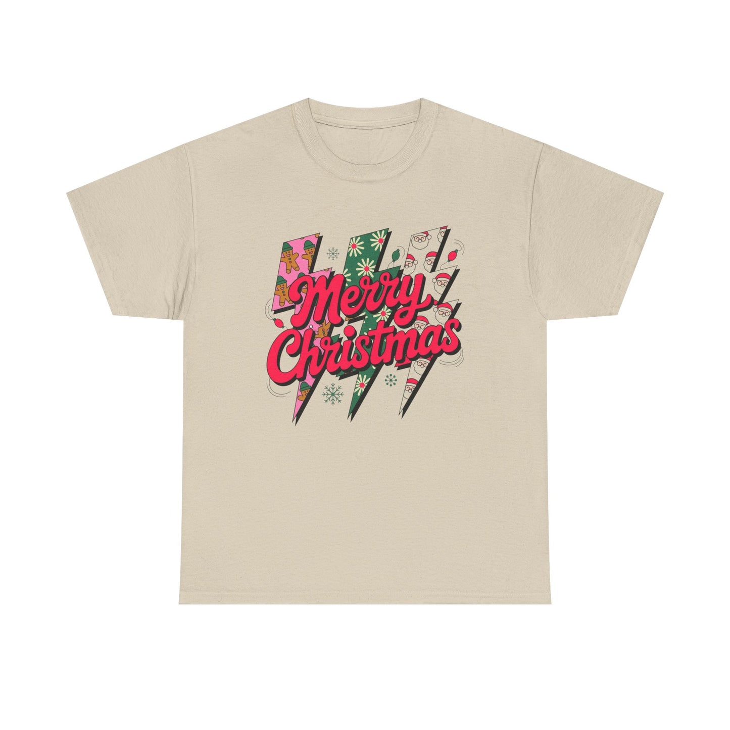 Christmas Lighting Bolts Graphic T Shirt NEW ADULT