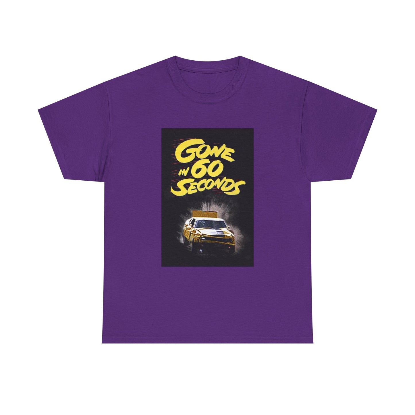Gone in 60 Seconds Tshirt Vintage Ford Mustang Retro Poster Unisex Heavy Cotton