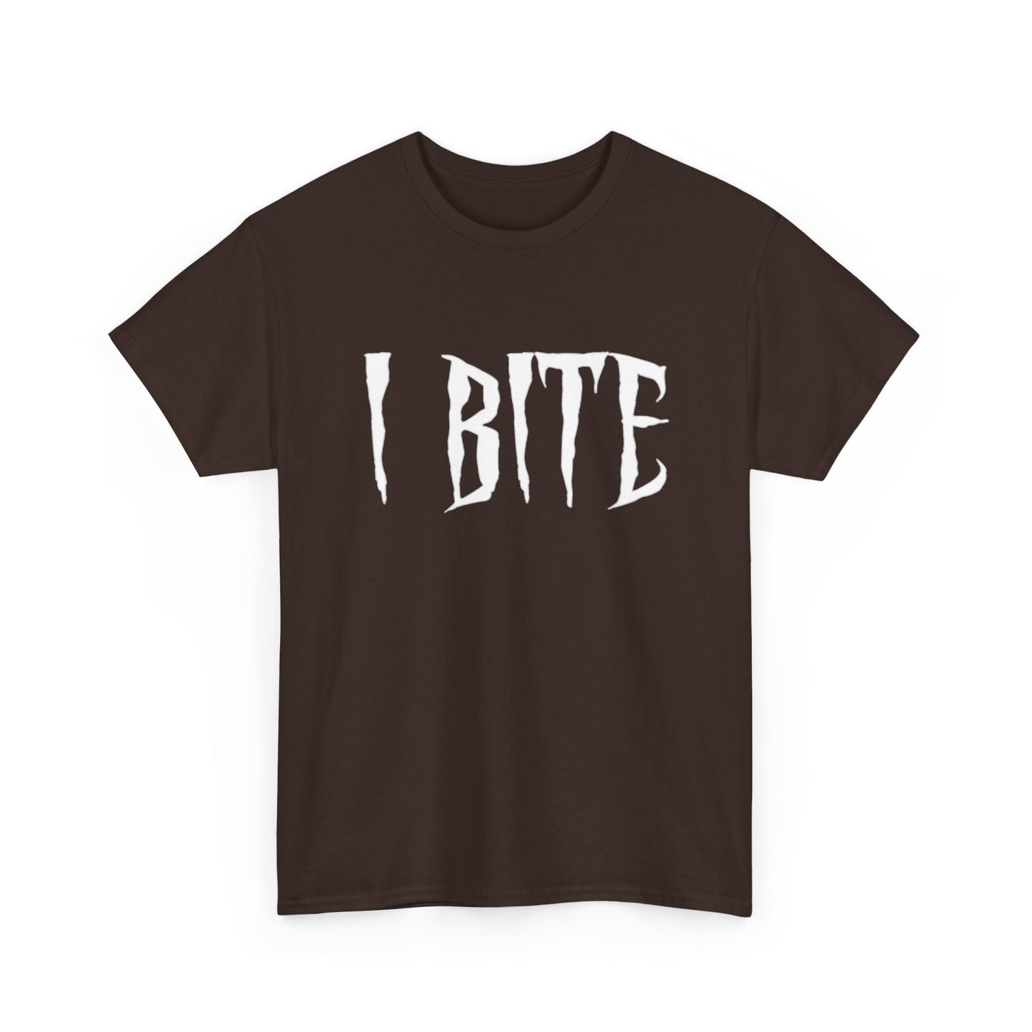 I Bite Shirt Funny Joke Graphic Vampire Dad Humor Unisex Heavy Cotton Tee