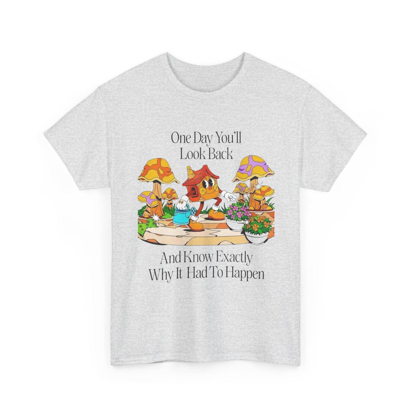 Happy Life Graphic T Shirt Unisex Heavy Cotton Tee