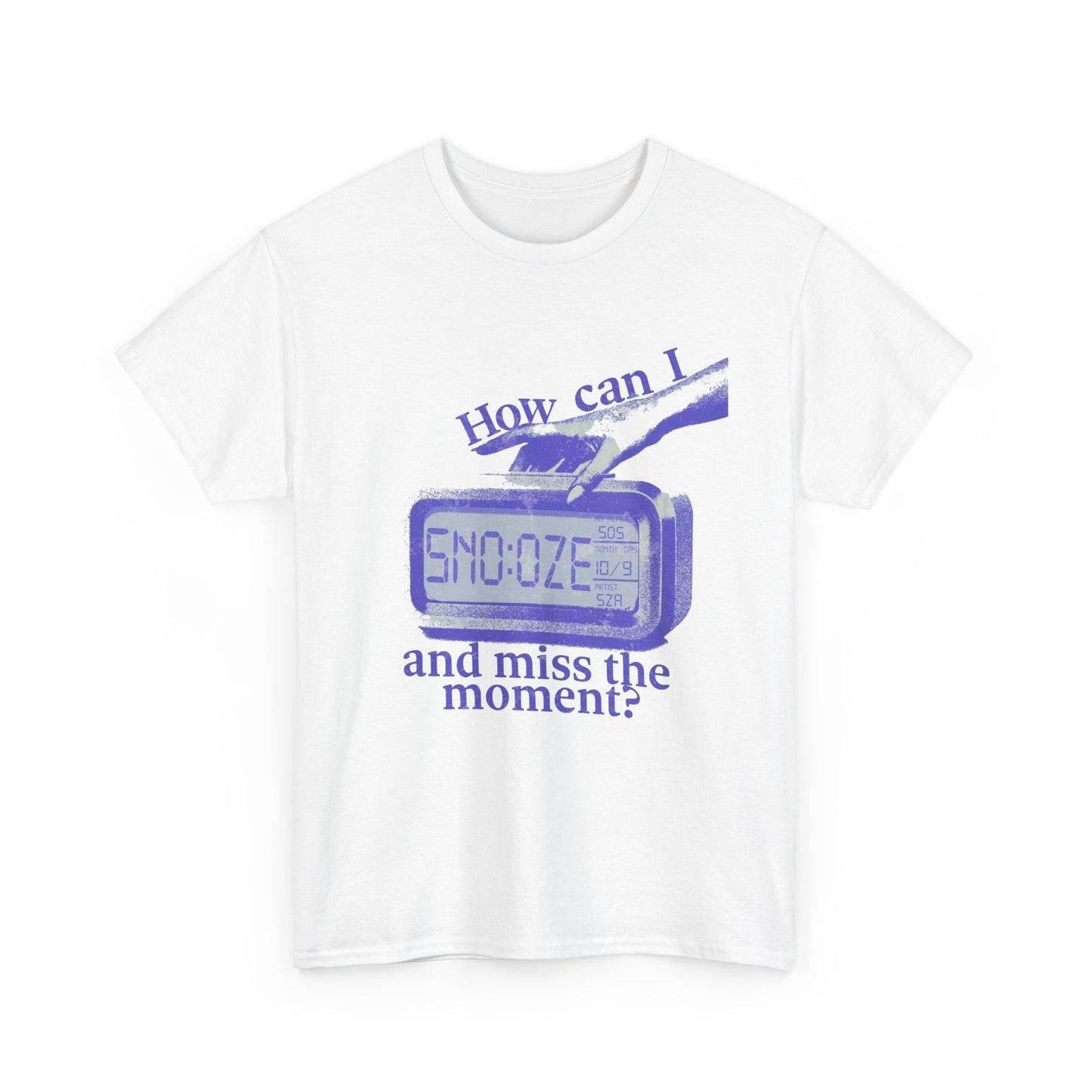 Snooze Button Graphic T Shirt Unisex Heavy Cotton Tee Gift Vintage