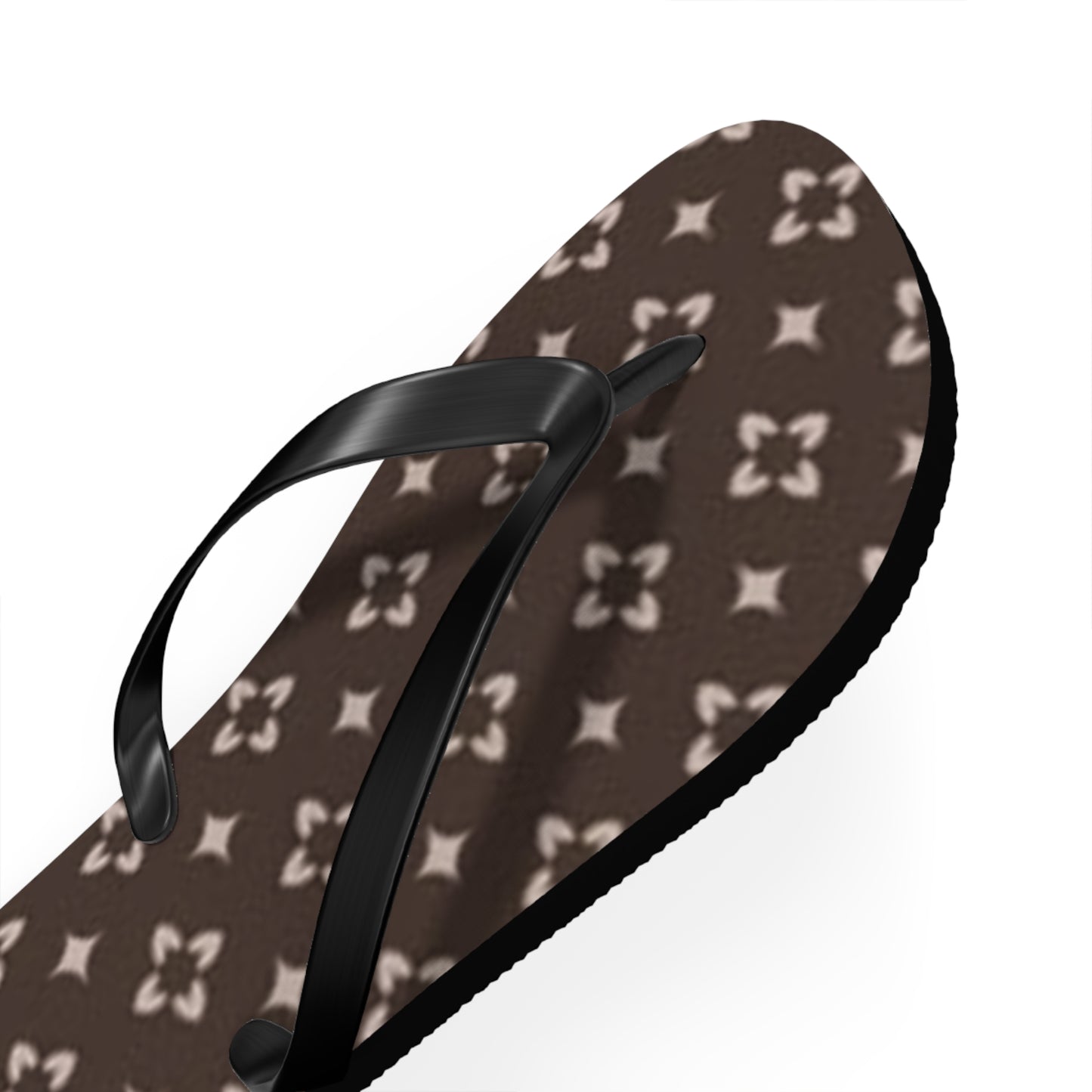 Brown And White Monogram Flip Flops, Sandals Slides, Summer Footwear, Brand New