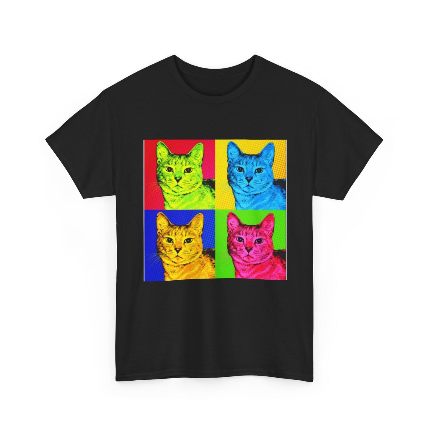 Andy Warhol T Shirt Vintage Art Poster Retro 80s Unisex Heavy Cotton Tee Cats