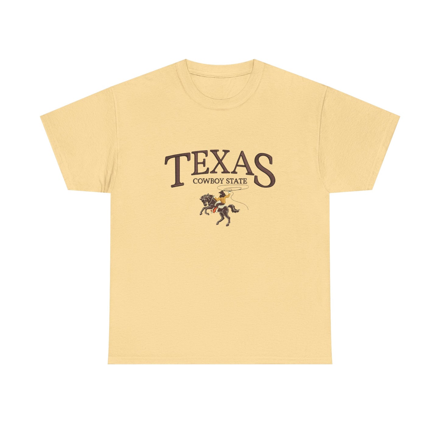 Texas Cowboy State Graphic T Shirt NEW Unisex Heavy Cotton Tee