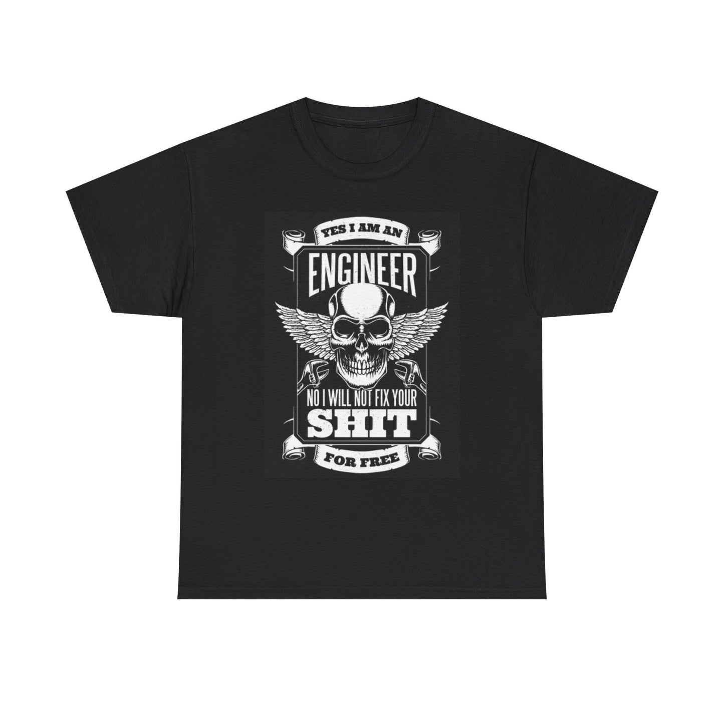 Yes Im An Engineer Graphic T Shirt Funny Gift Fix It Unisex Heavy Cotton Tee