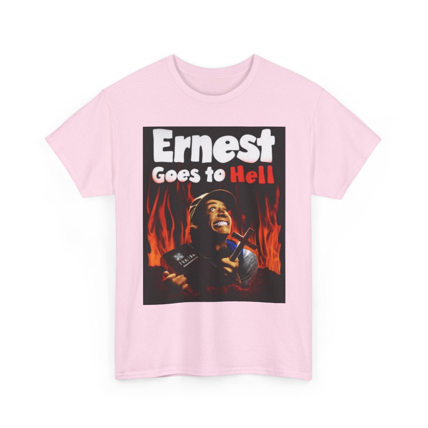 Ernest Goes To Hell Graphic T Shirt Funny Vintage Poster Unisex Heavy Cotton Tee