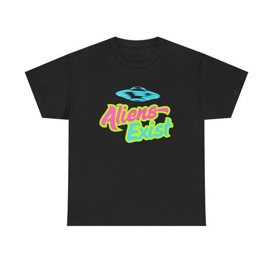 Aliens Exist T Shirt Graphic Unisex Heavy Cotton Tee NEW GIFT