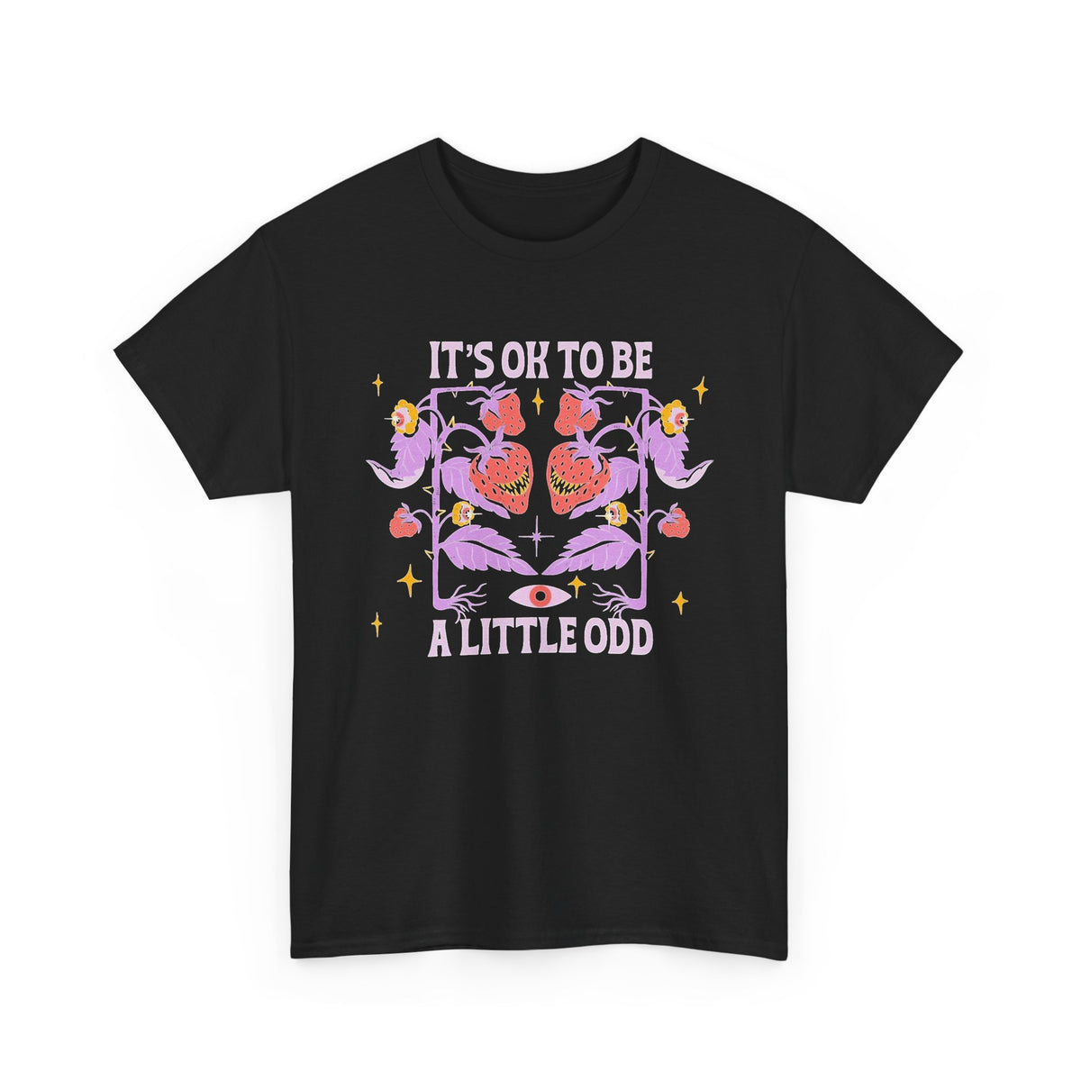 Its Ok To Be Weird Funny Graphic T Shirt Men's Heavy Cotton Tee
