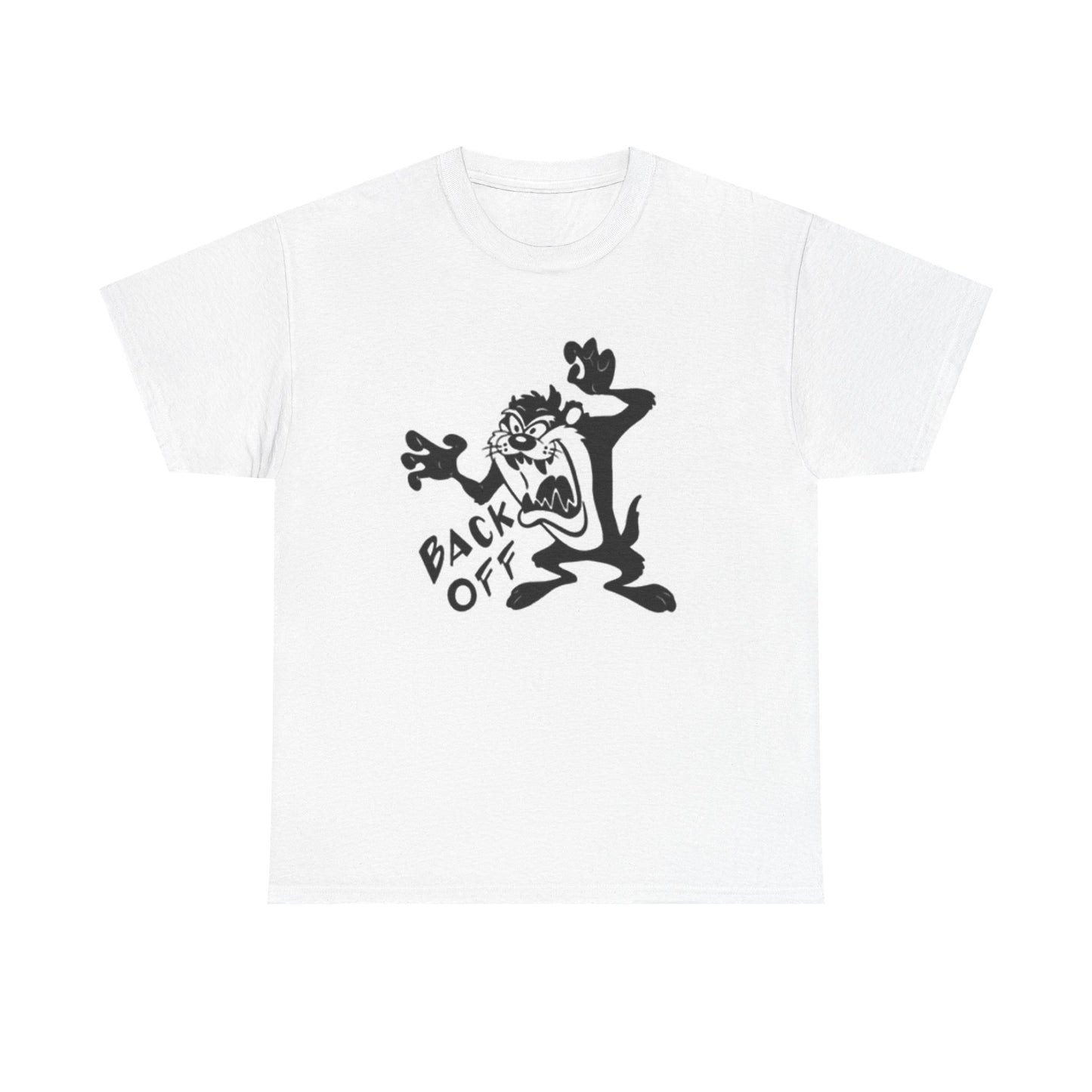 Back Off Shirt Tazmanian Devil Retro Cartoon graphic Unisex Heavy Cotton Tee