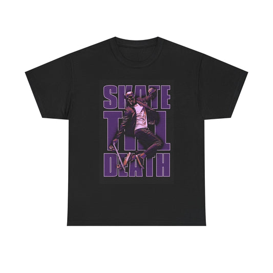 Skate Till Death Tshirt Skateboarding Graphic SB Unisex Heavy Cotton Tee