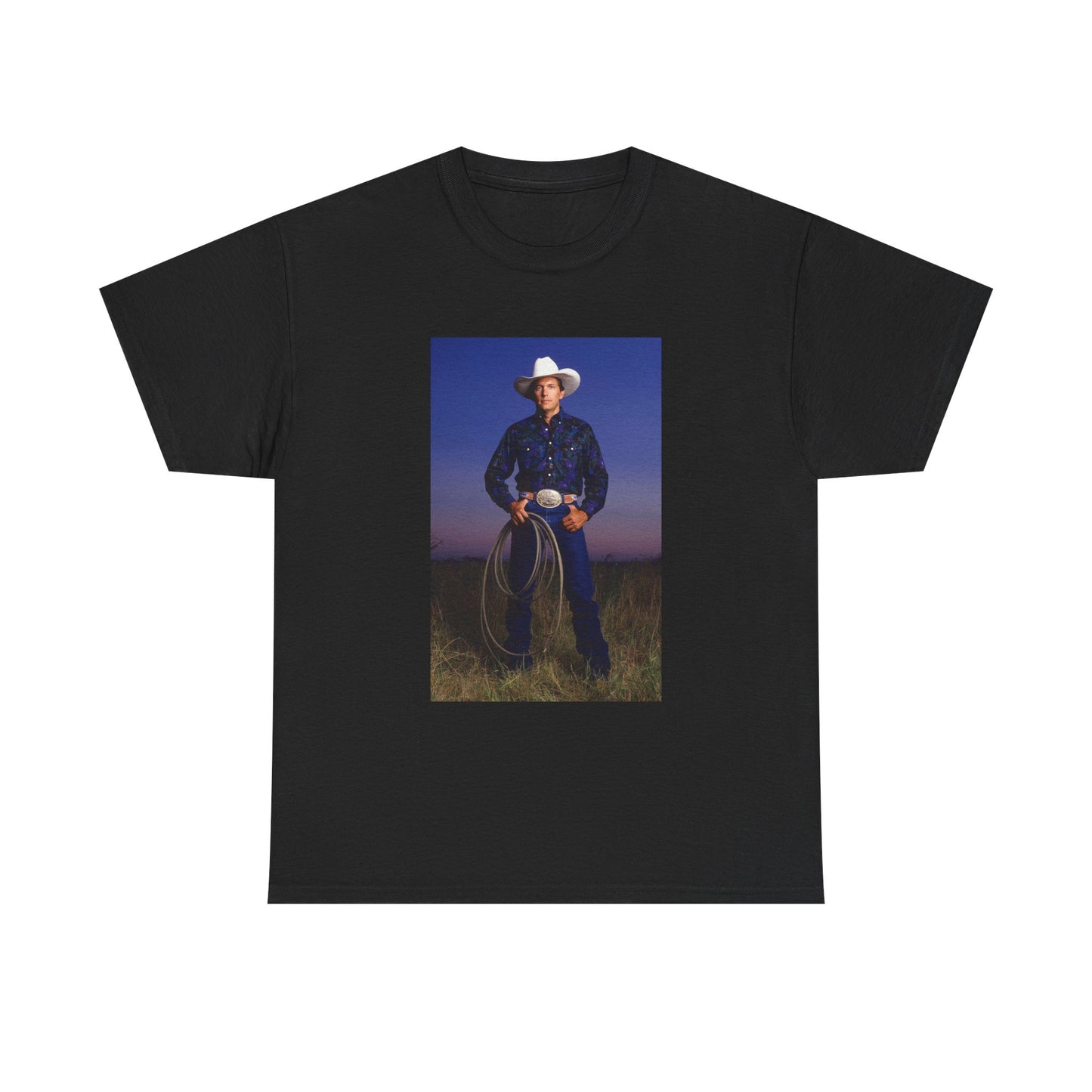 George Strait Tshirt Texas Country Photo Retro Tour Unisex Heavy Cotton Tee