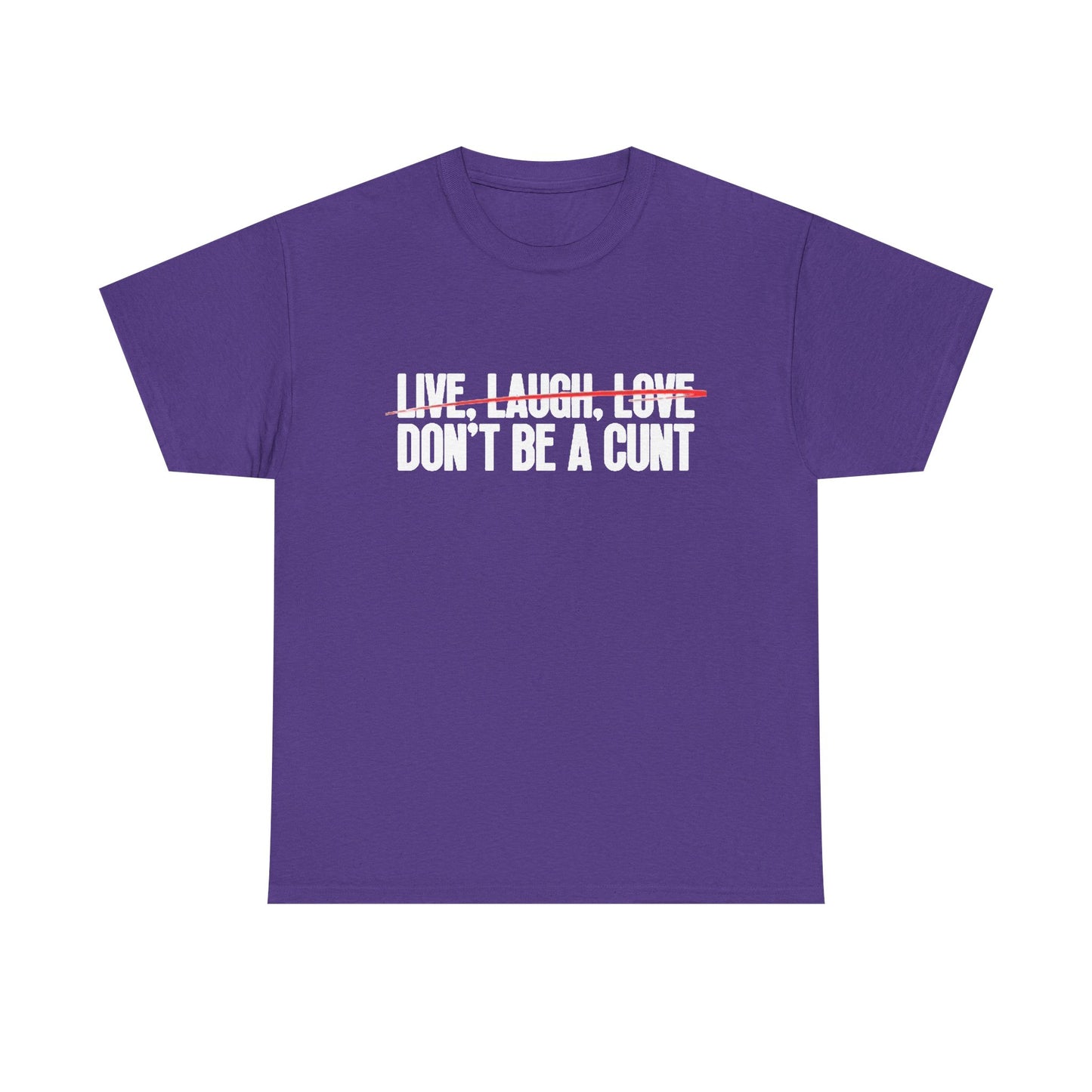 Live Laugh Love Funny Graphic T Shirt Comedy Gift Unisex Heavy Cotton Tee