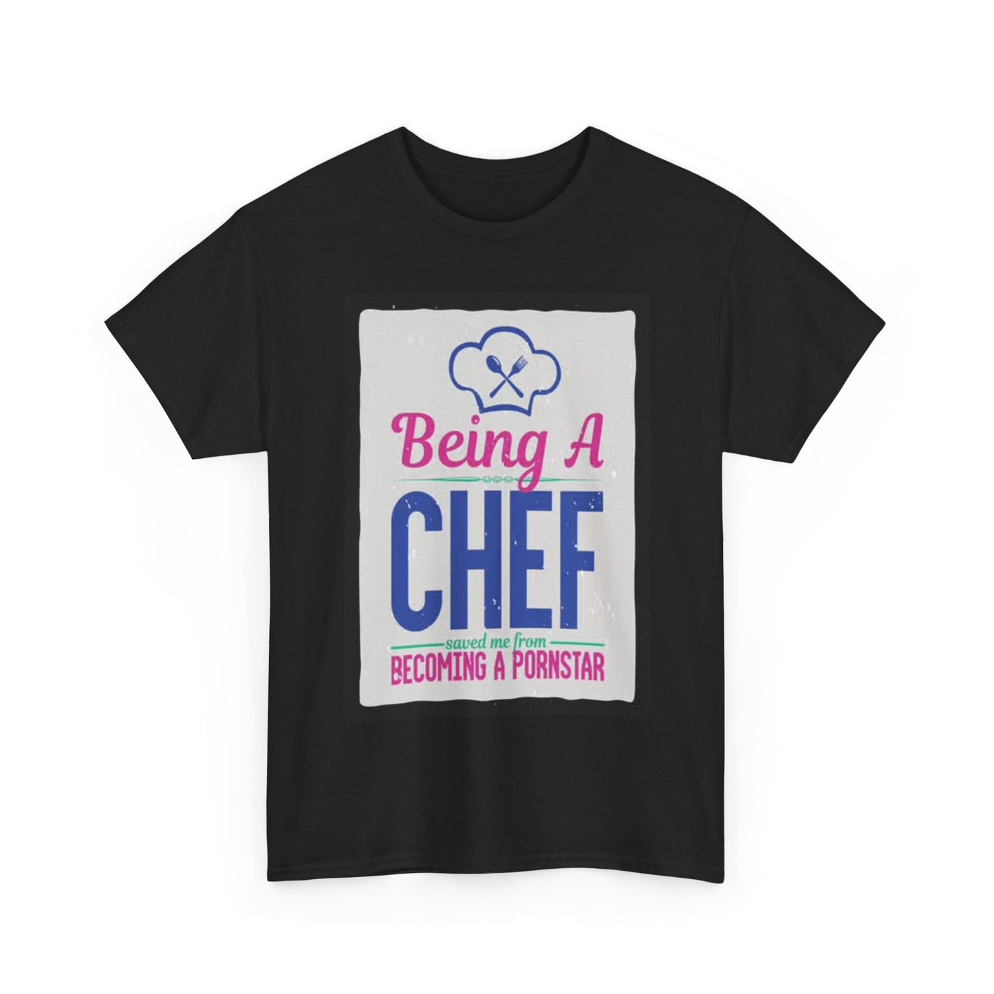 Being A Chef Saved Me Shirt Funny Graphic Kitchen Unisex Heavy Cotton Tee