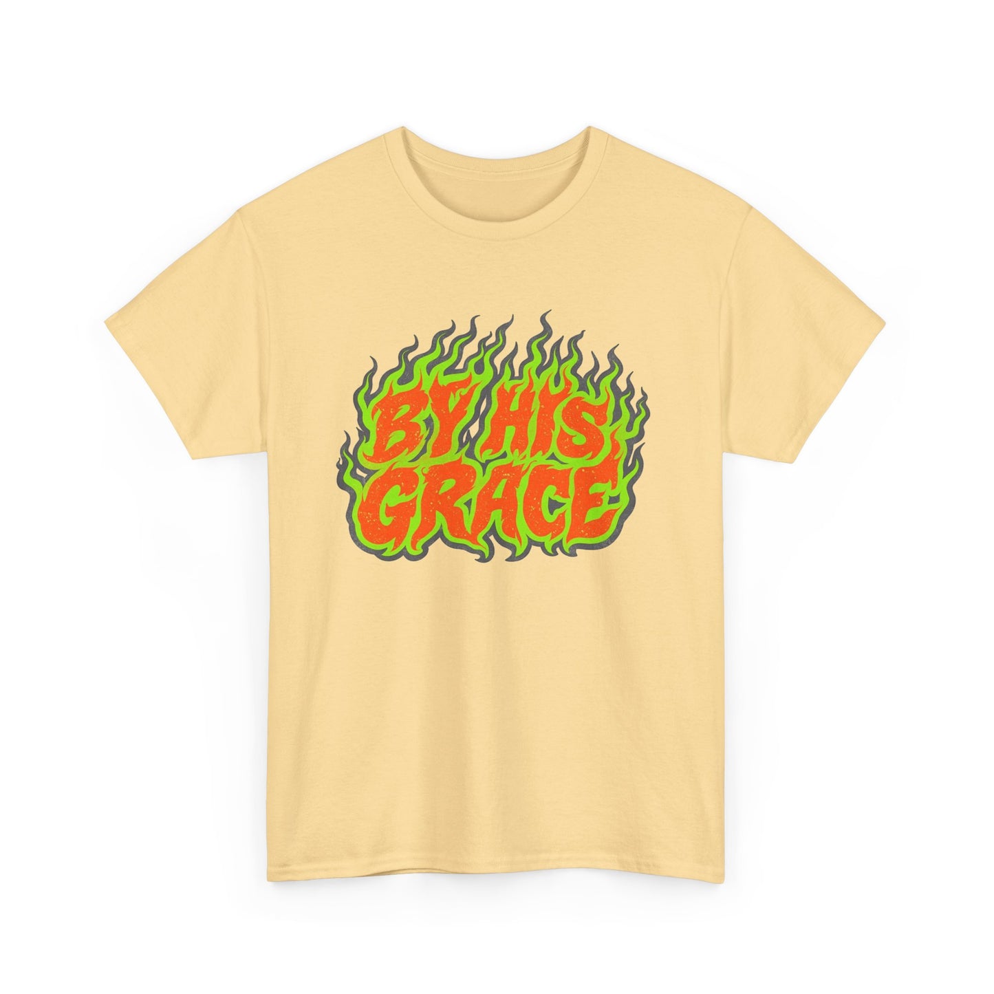 By His Grace Jesus Graphic T Shirt Men's Heavy Cotton Tee - Quality - Modern True to Size