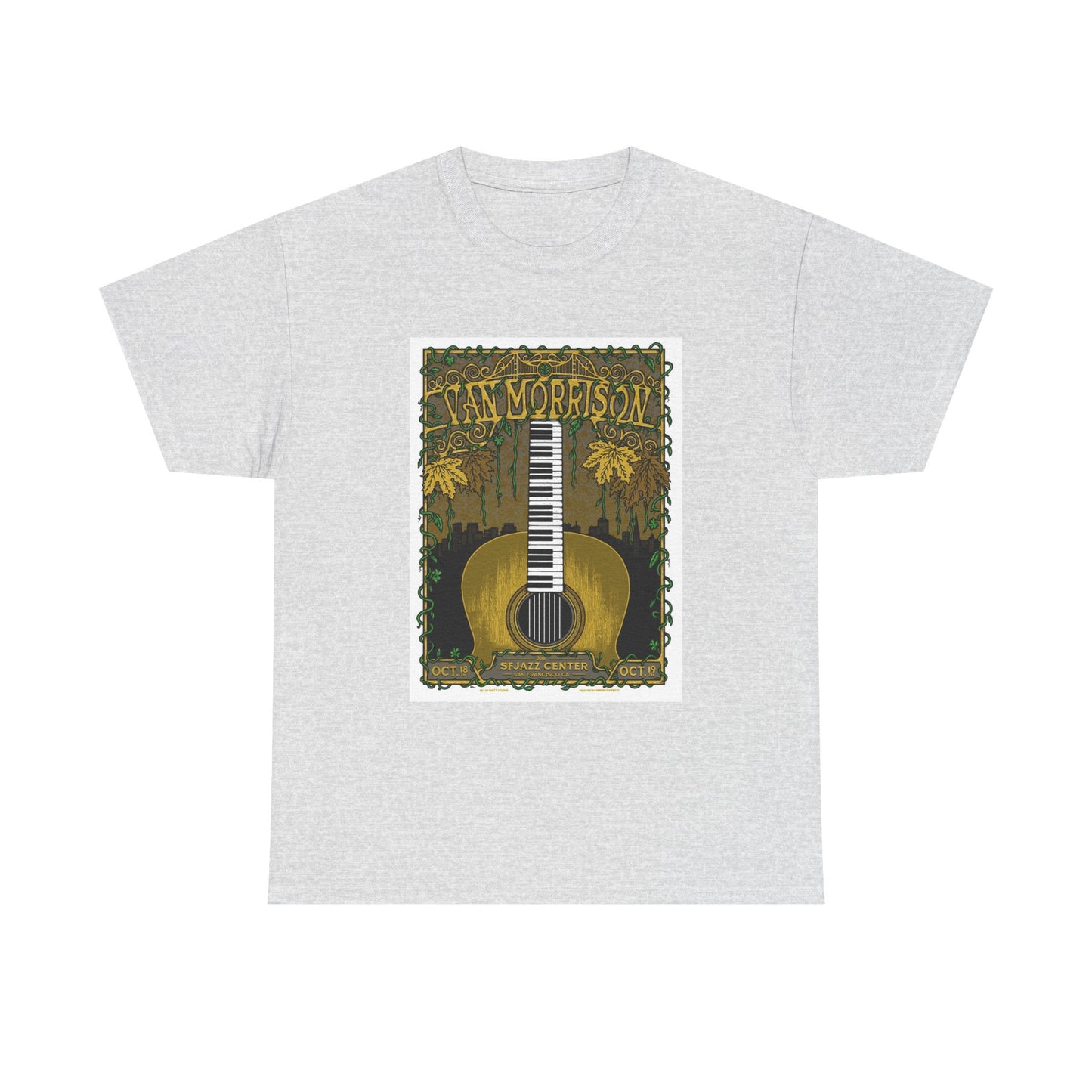Van Morrison Tshirt Classic Rock Merch Graphic Retro Unisex Heavy Cotton Tee