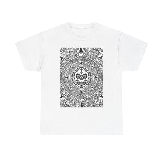 Day Of The Dead Graphic T Shirt Retro Art Mexico Vintage SKULL Heavy Cotton