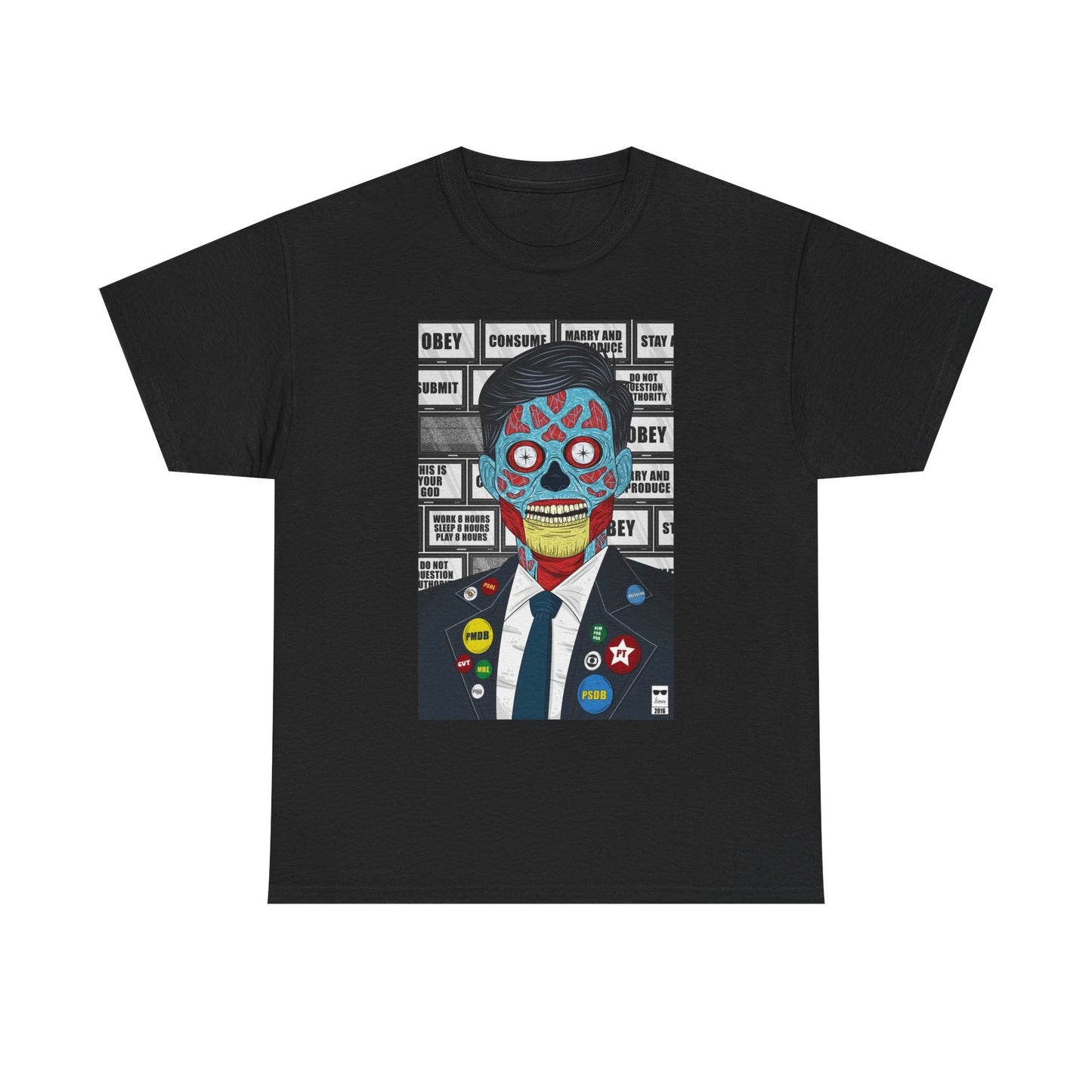 Obey Graphic T Shirt Vintage Unisex Heavy Cotton Tee