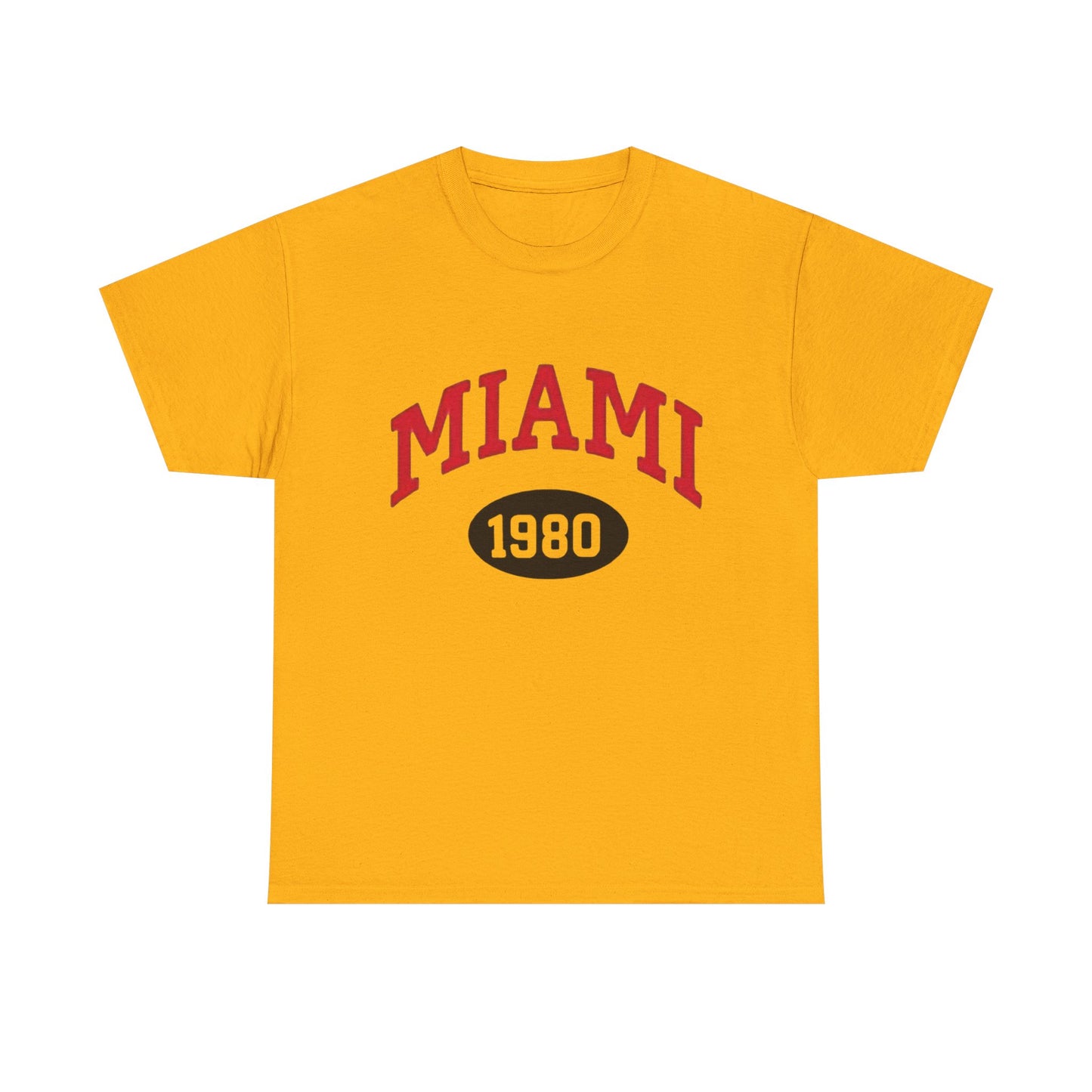 Miami 1980's Graphic T Shirt NEW Unisex Heavy Cotton Tee