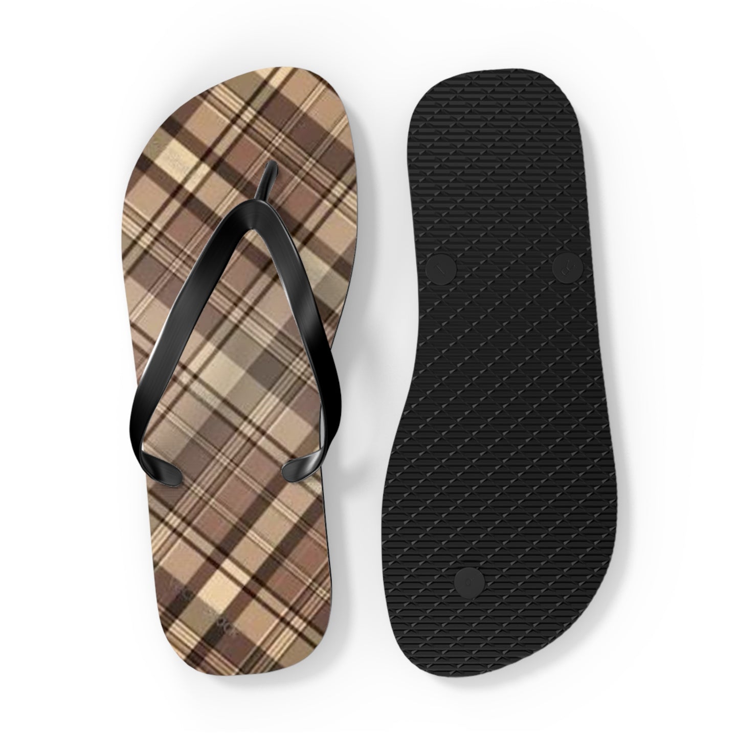 Brown Stripe Sandals, Beach Shoes, Vacation Flip Flops, Pool Slides