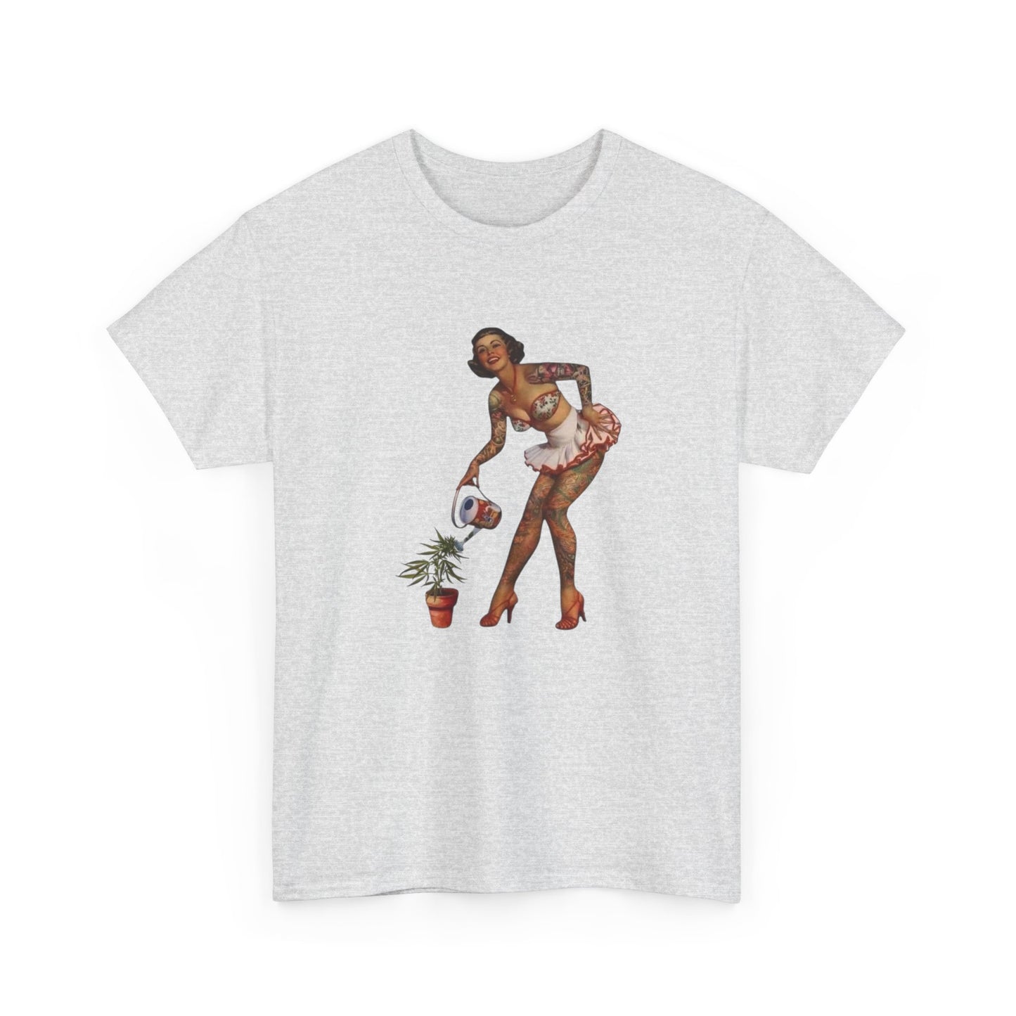 Weeds Pinup Model Graphic T-Shirt Womens Comfy Cotton Tee NEW