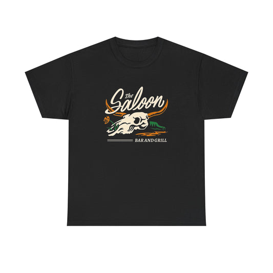 The Saloon Bar And Grill Graphic T Shirt Unisex Heavy Cotton Tee New Gift