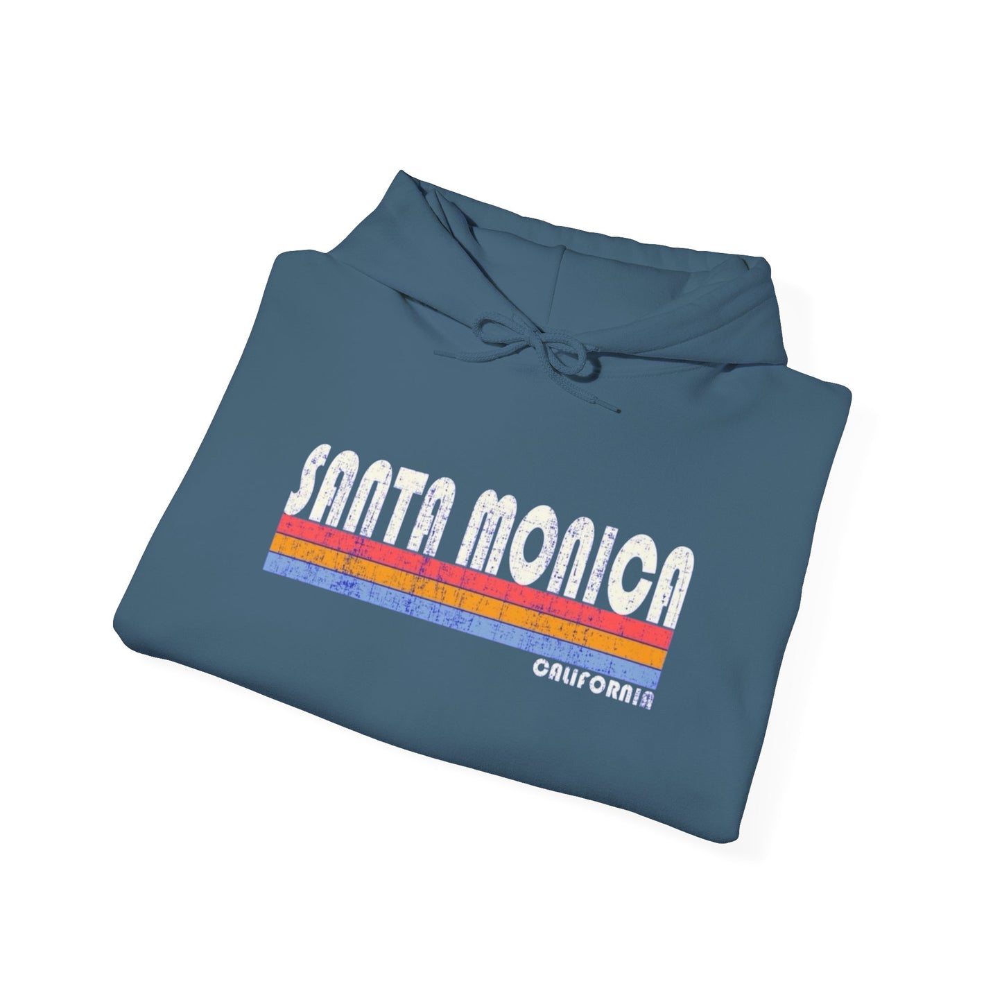 Santa Monica California Graphic Hoodie Heavy Blend Sweatshirt NEW