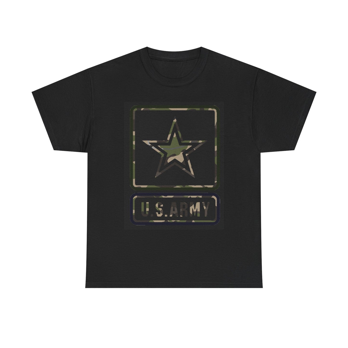 Army Graphic T Shirt Retro Camo Military America Unisex Heavy Cotton Tee
