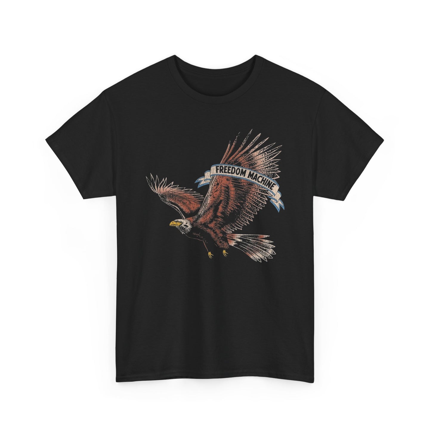 Freedom Machine Vintage Motorcycles Graphic T Shirt Heavy Cotton ADULT UNISEX