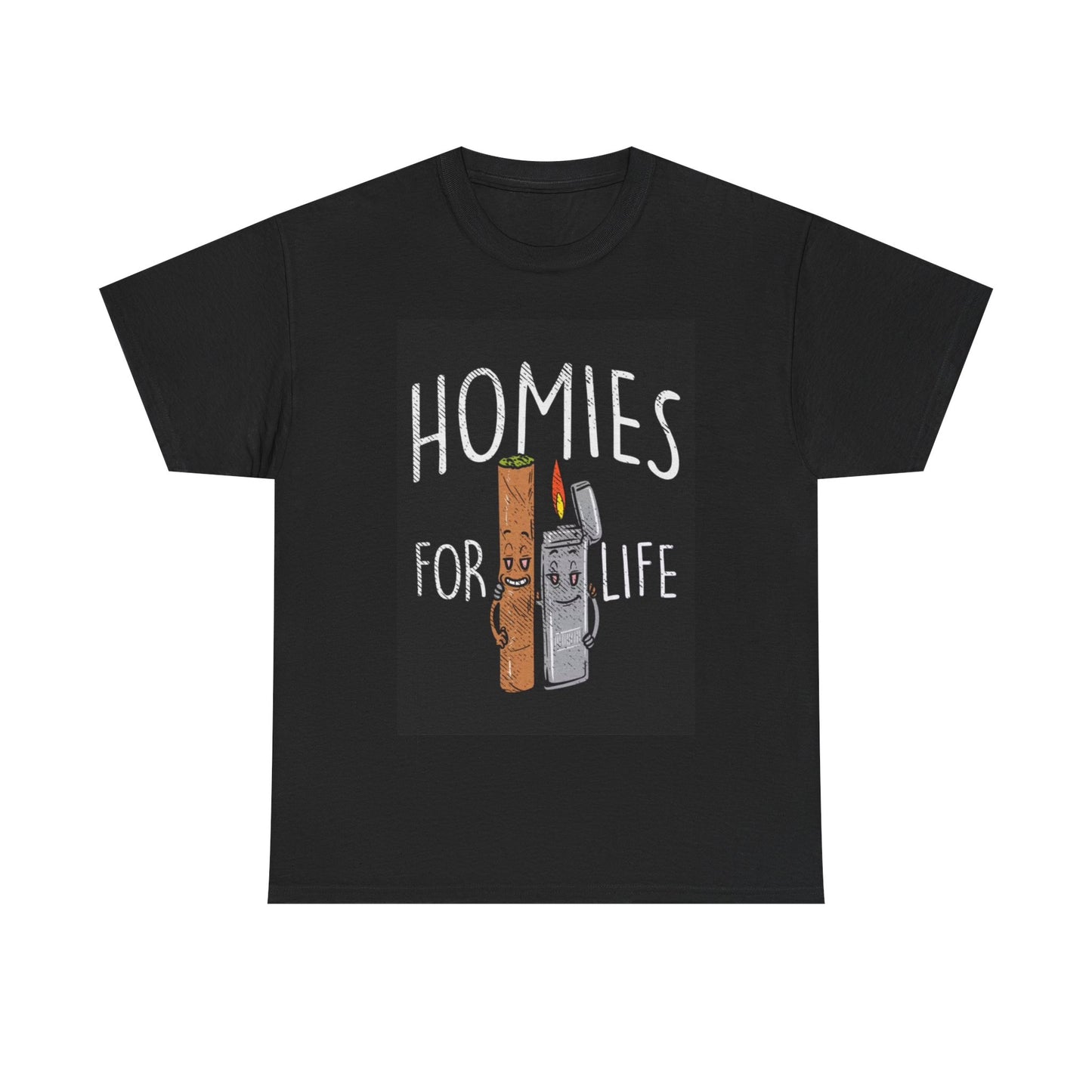 Homes For Life Tshirt Blunt and Lighter Weed PB and J Unisex Heavy Cotton Tee